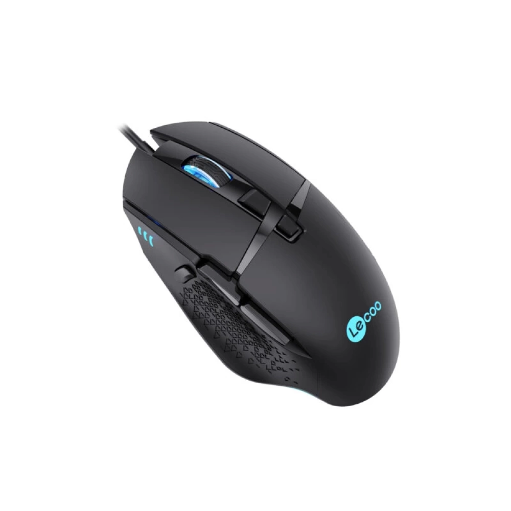 LECOO MG1101 KABLOLU RGB LED AYDINLATMALI 6400DPI 8 TUŞLU GAMİNG OPTİK MOUSE SİYAH