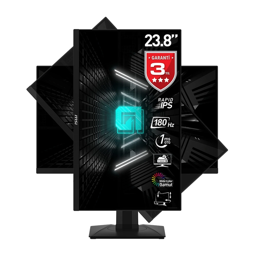 MSI 23.8 G244PF E2 1920x1080 (FHD) 16:9 FLAT RAPID IPS 180HZ 1MS ADAPTIVE-SYNC PIVOT GAMING MONITOR