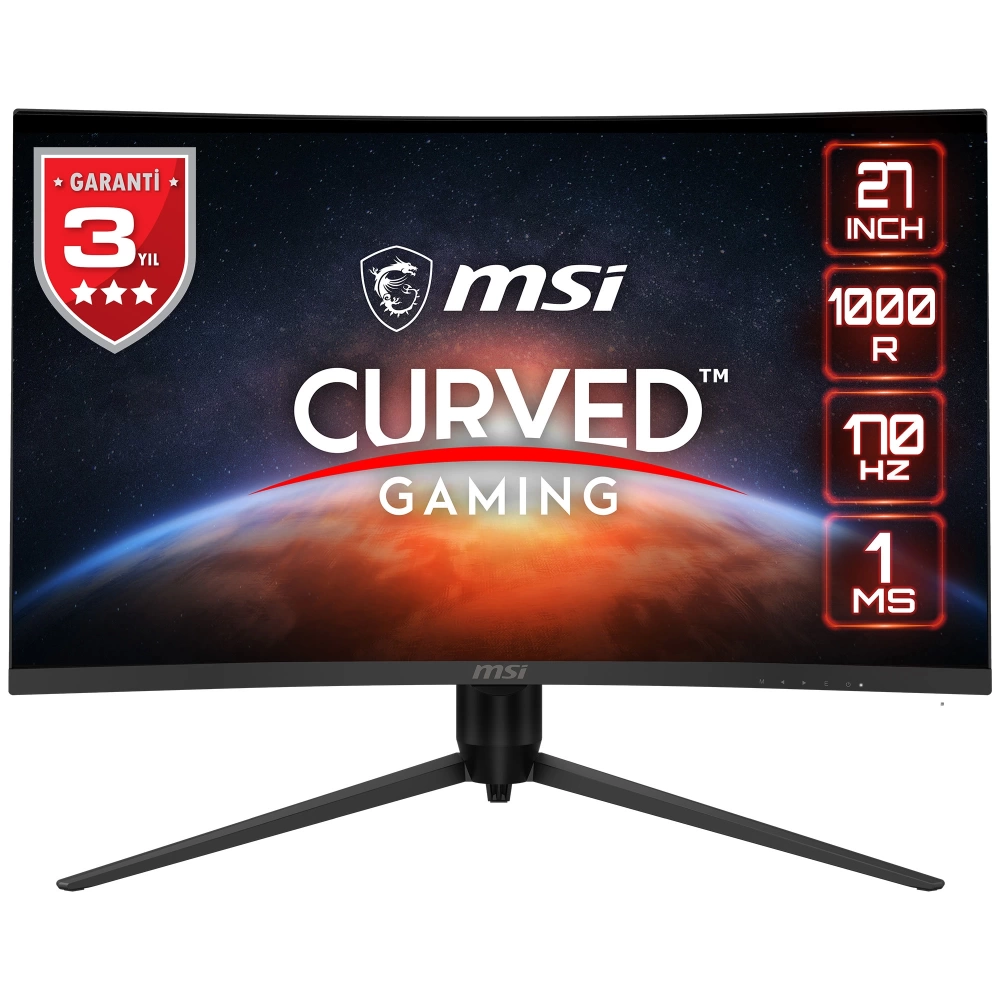 MSI 27 G271CQP E2 2560x1440 (WQHD) 16:9 CURVE 1000R VA 170HZ 1MS ADAPTIVE-SYNC GAMING MONITOR