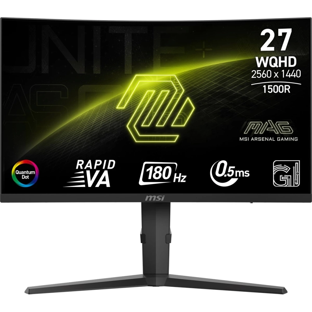 MSI 27 MAG 275CQRF QD E2 2560x1440 (WQHD) 16:9 CURVE 1500R RAPID VA 180HZ 0.5MS ADAPTIVE-SYNC GAMING MONITOR