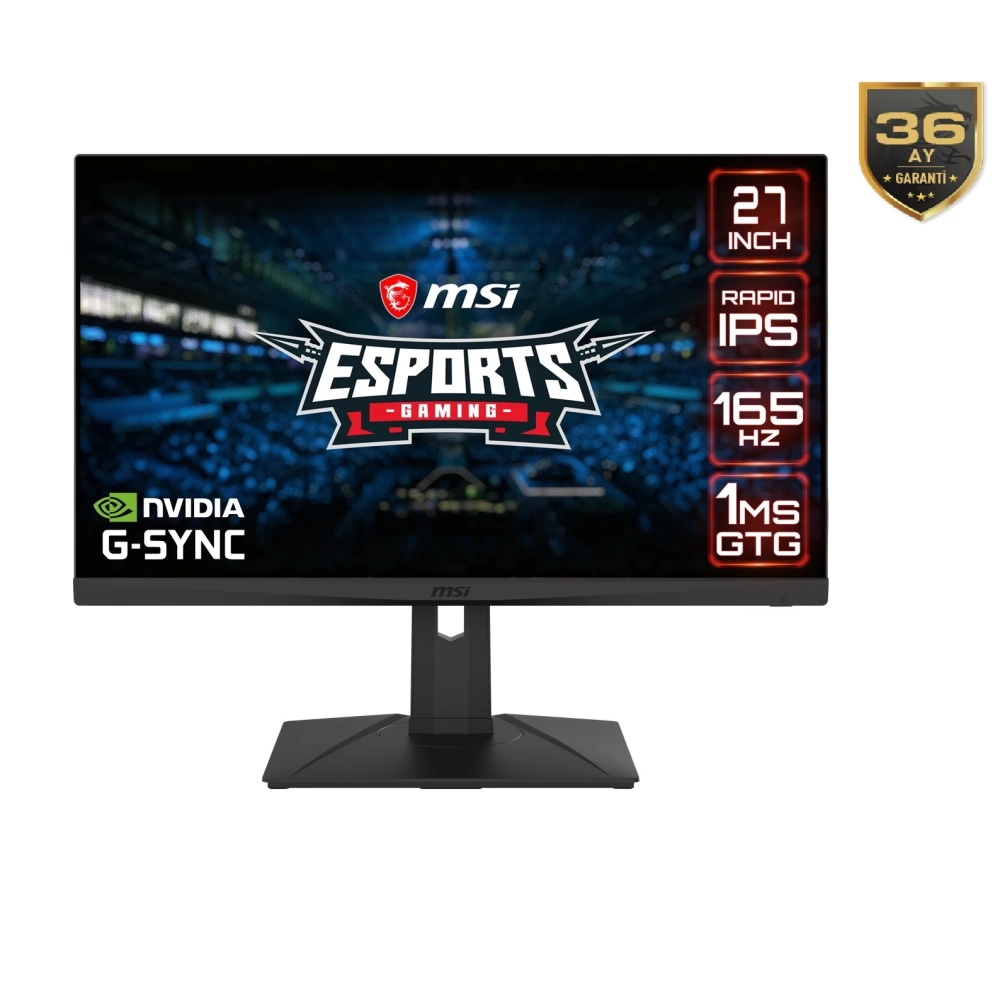 MSI 27 OPTIX G273QPF FLAT RAPID IPS 2560X1440 (WQHD) 16:9 165HZ 1MS G-SYNC COMPATIBLE GAMING MONITOR
