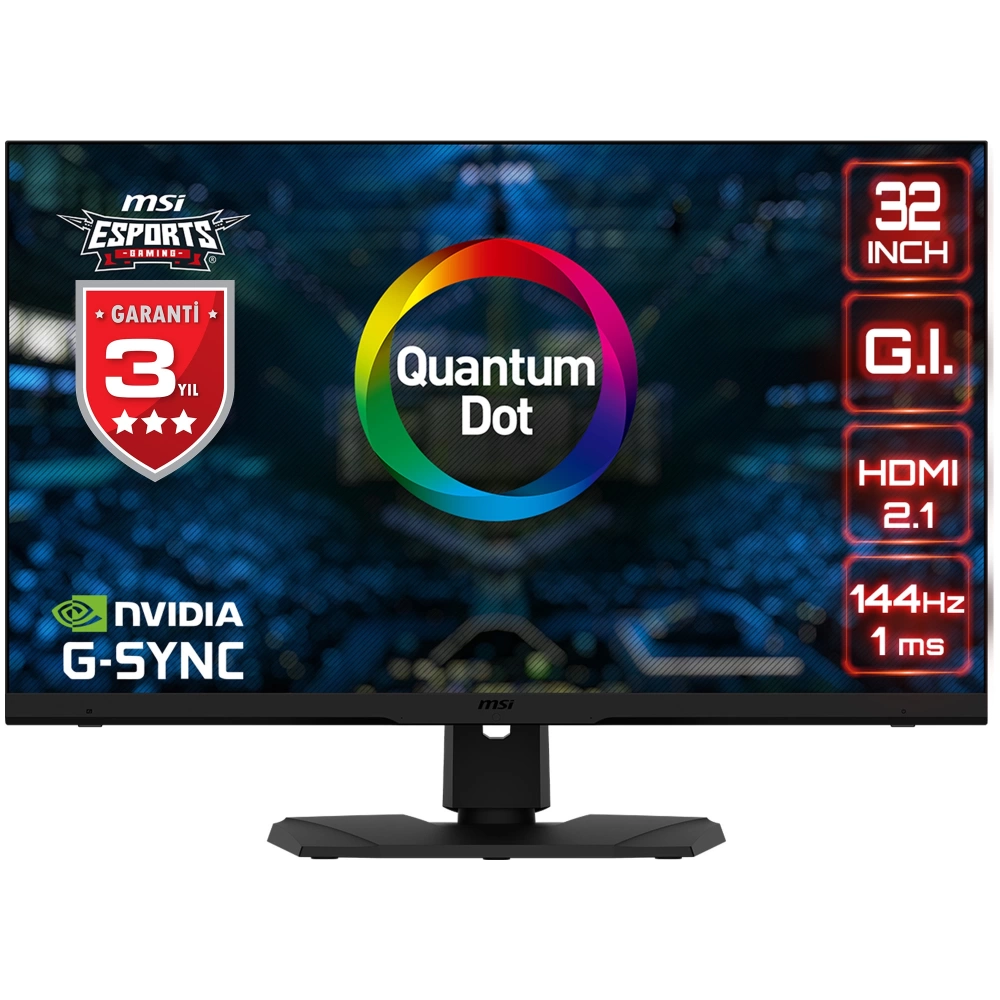 Msı 32 Optıx Mpg321Ur Qd 3840X2160 (Uhd) 16:9 Flat Ips 144Hz 1Ms G-Sync Compatıble Gamıng Monıtor