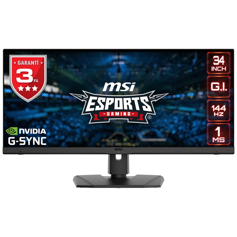 MSI 34 OPTIX MPG341QR 3440x1440 (UWQHD) 21:9 FLAT IPS 144HZ 1MS G-SYNC COMPATIBLE GAMING MONITOR