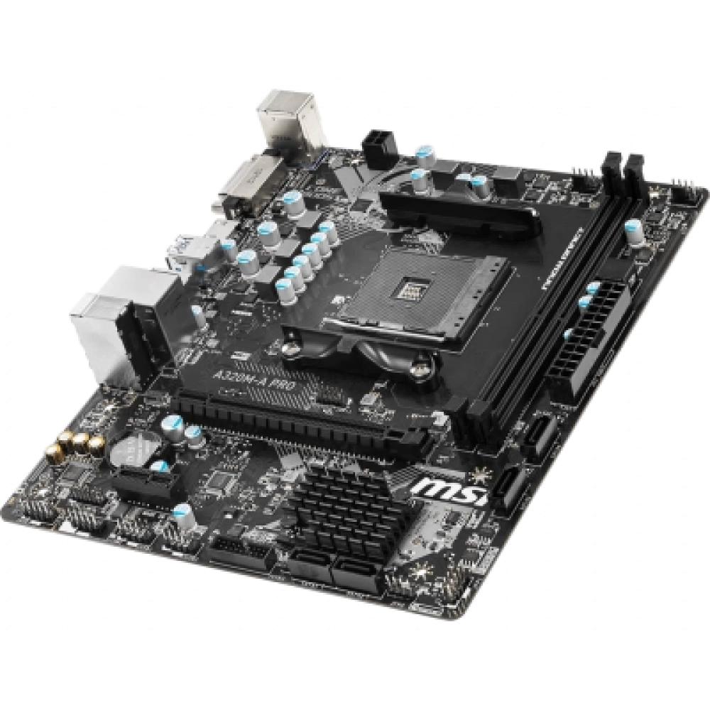MSI A320M-A PRO AM4 DDR4 3200(OC) DVI HDMI USB3.2 MATX