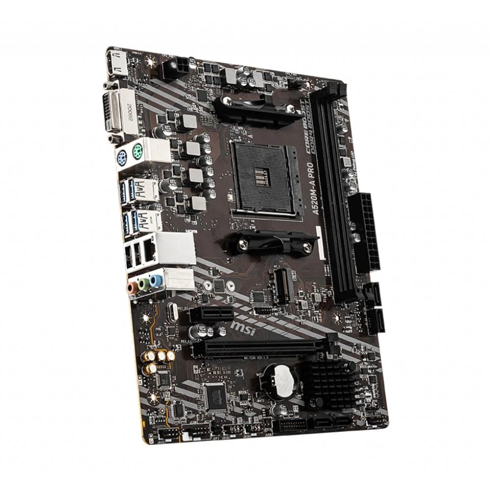 Msi A520M-A PRO AMD A520 Soket AM4 DDR4 4600(OC)MHz mATX Gaming Anakart