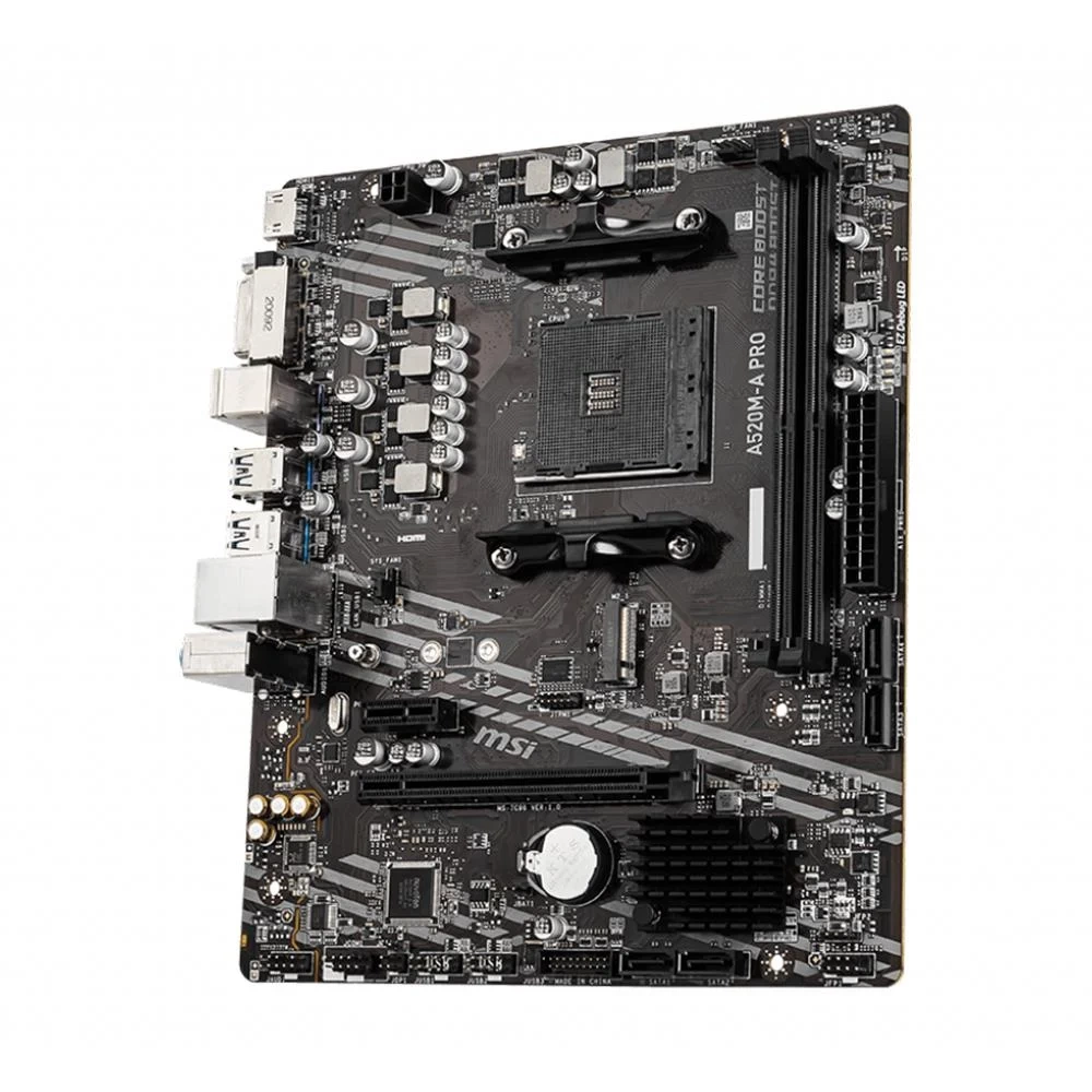 Msi A520M-A PRO AMD A520 Soket AM4 DDR4 4600(OC)MHz mATX Gaming Anakart