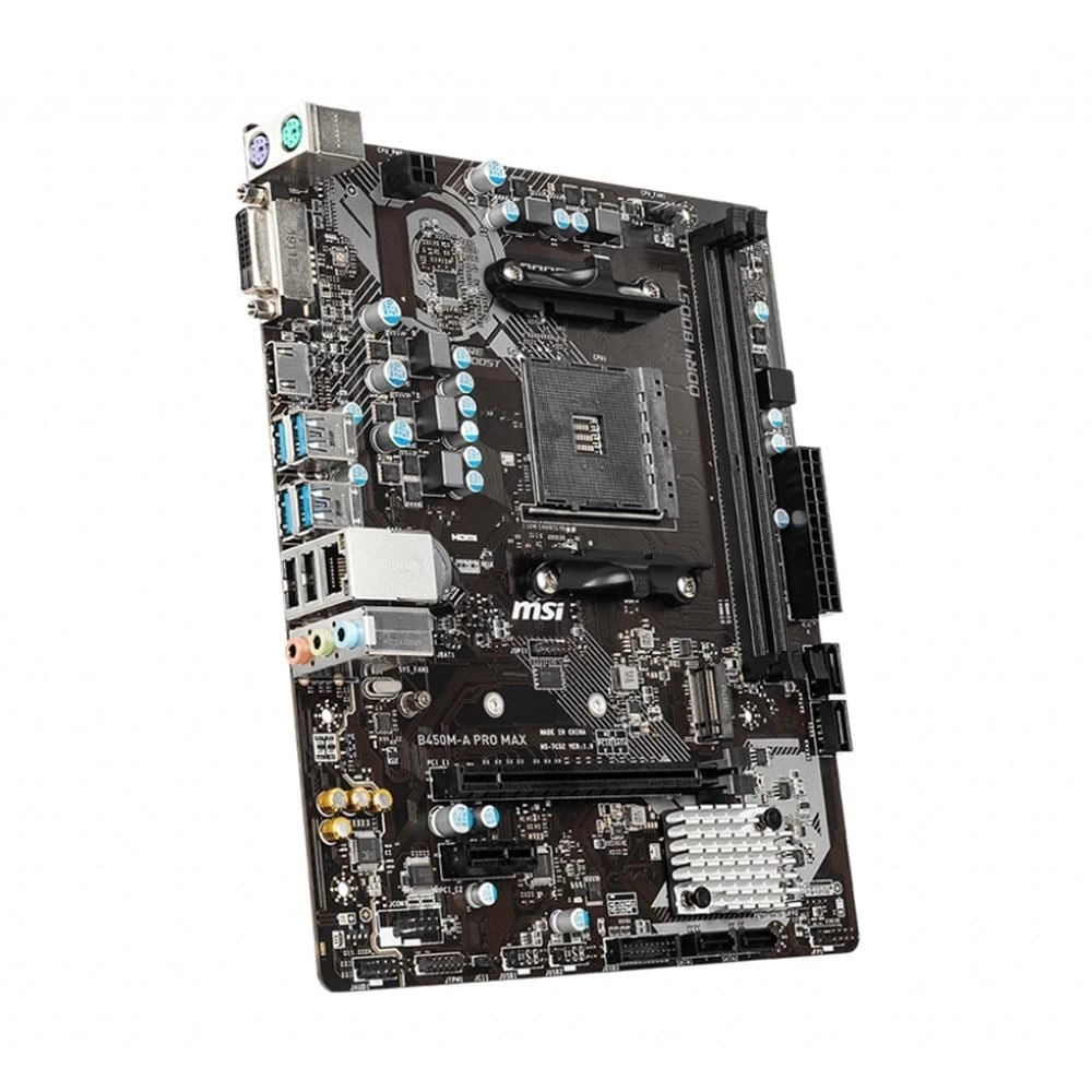 MSI B450-A PRO MAX AM4 DDR4 3466(OC) VGA DVI HDMI M.2 USB3.1 ATX
