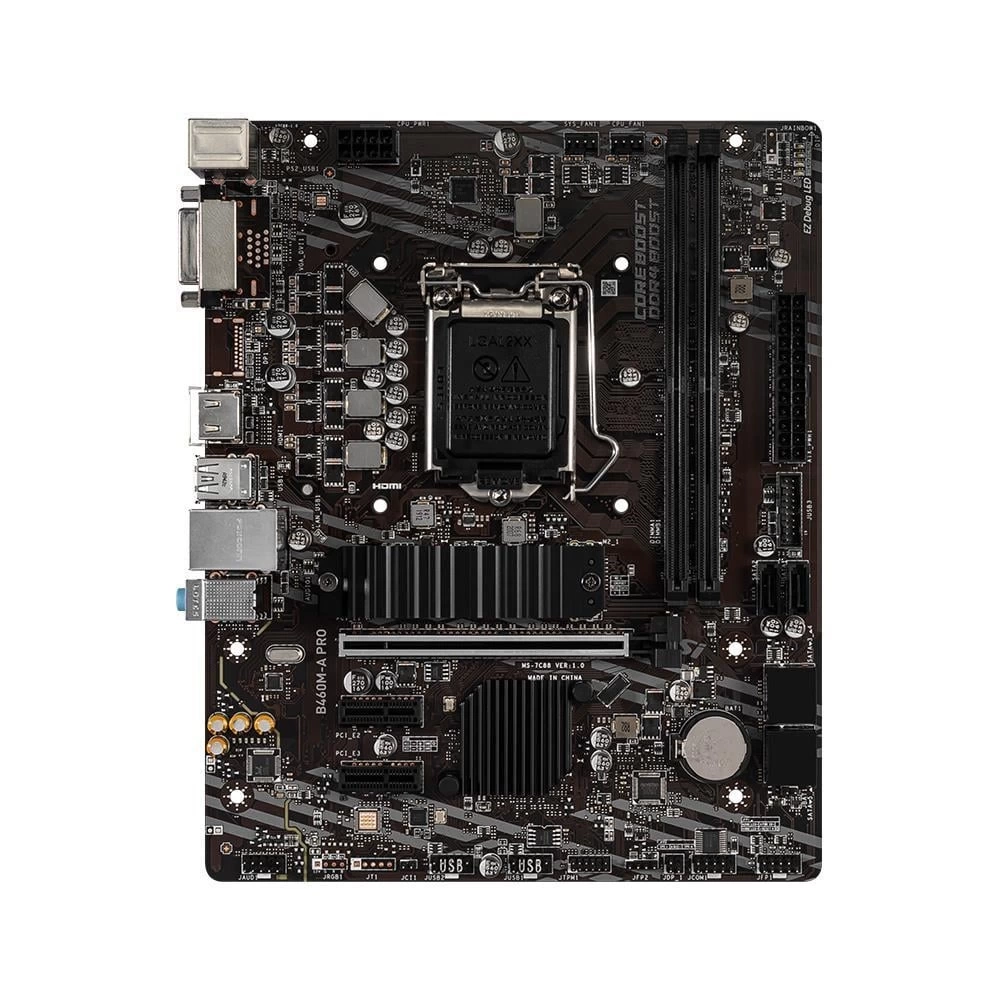 MSI B460M-A PRO SOKET 1200 DDR4 2933 DVI HDMI M.2 USB 3.2 MATX