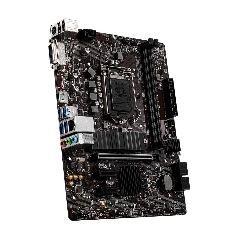 MSI B460M-A PRO SOKET 1200 DDR4 2933 DVI HDMI M.2 USB 3.2 MATX
