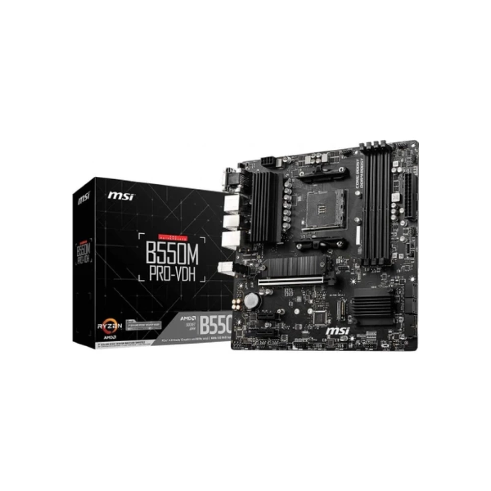 MSI B550M PRO-VDH AM4 DDR4 4400(OC) HDMI DP VGA M.2 USB3.2 MATX