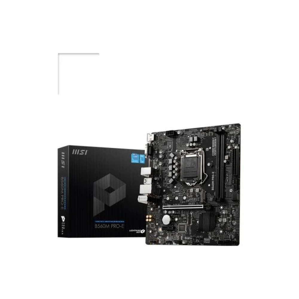 MSI B560M PRO-E SOKET 1200 DDR4 4800 (OC) PCI-E GEN 4 M.2 USB3.2 1X 1G LAN MATX