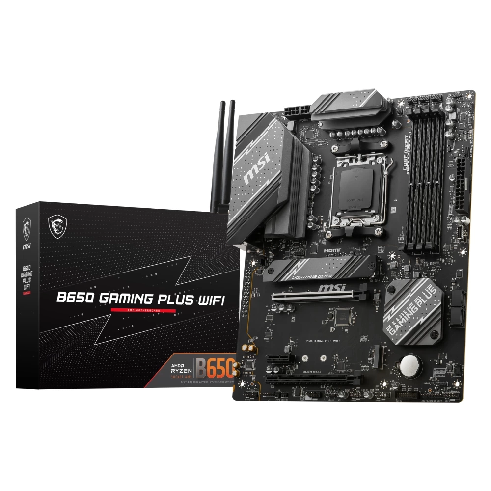 MSI B650 GAMING PLUS WIFI AM5 DDR5 6000MHZ(OC) HDMI DP M.2 USB3.2 2.5G LAN WI-FI 6E ATX