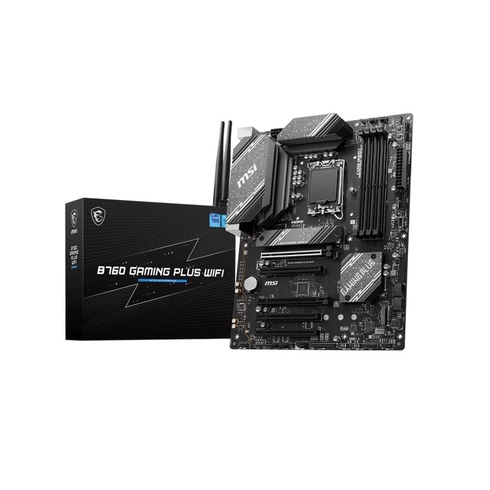 MSI B760 GAMING PLUS WIFI SOKET 1700 DDR5 6800(OC) PCI-E M.2 USB3.2 HDMIDP 1X 2.5G LAN WI-FI 6E ATX