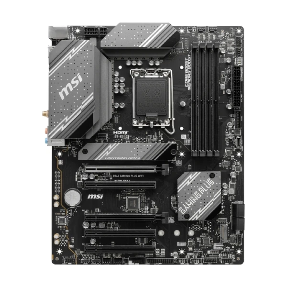 MSI B760M GAMING PLUS WIFI SOKET 1700 DDR5 6800(OC) PCI-E M.2 USB3.2 HDMIDP 1X 2.5G LAN WI-FI 6E MATX
