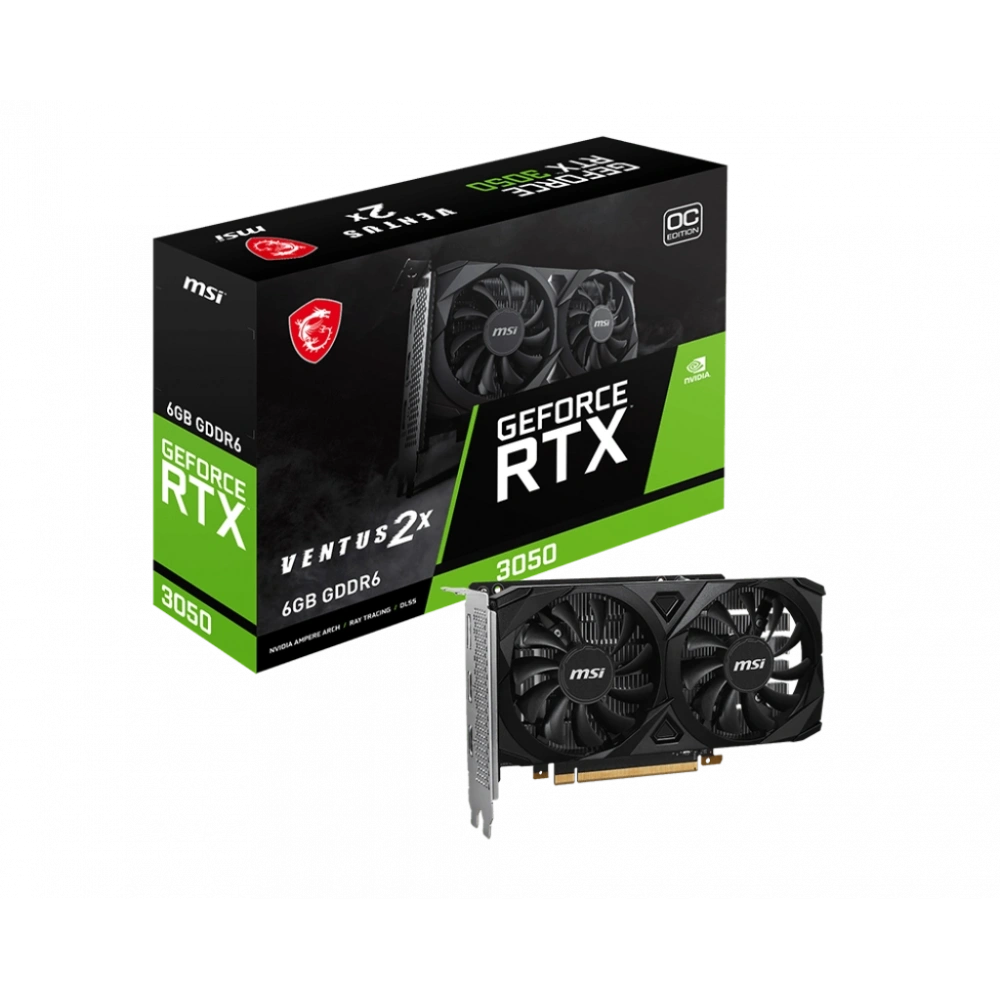 MSI GEFORCE RTX 3050 VENTUS 2X E 6G OC 6GB GD6 96B
