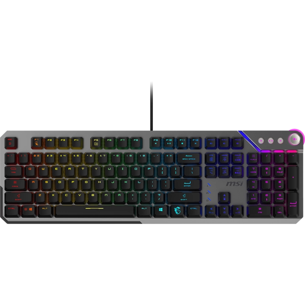 MSI GG STRIKE 600 SILENT TR MEKANİK GAMING KLAVYE MULTIMEDYA TUŞLARI KAILH SESSİZ MEKANİK SWITCH RGB TR LAYOUT