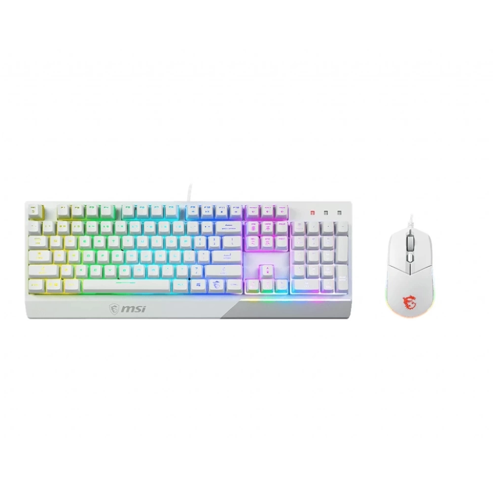 MSI GG VIGOR GK30 COMBO WHITE TR GK30 OYUNCU KLAVYESI BEYAZ VE CLUTCH GM11 OYUNCU FARESI BEYAZ