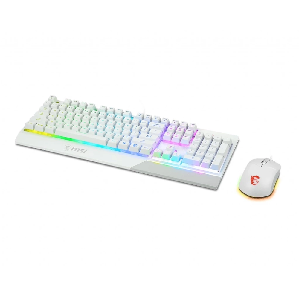 MSI GG VIGOR GK30 COMBO WHITE TR GK30 OYUNCU KLAVYESI BEYAZ VE CLUTCH GM11 OYUNCU FARESI BEYAZ