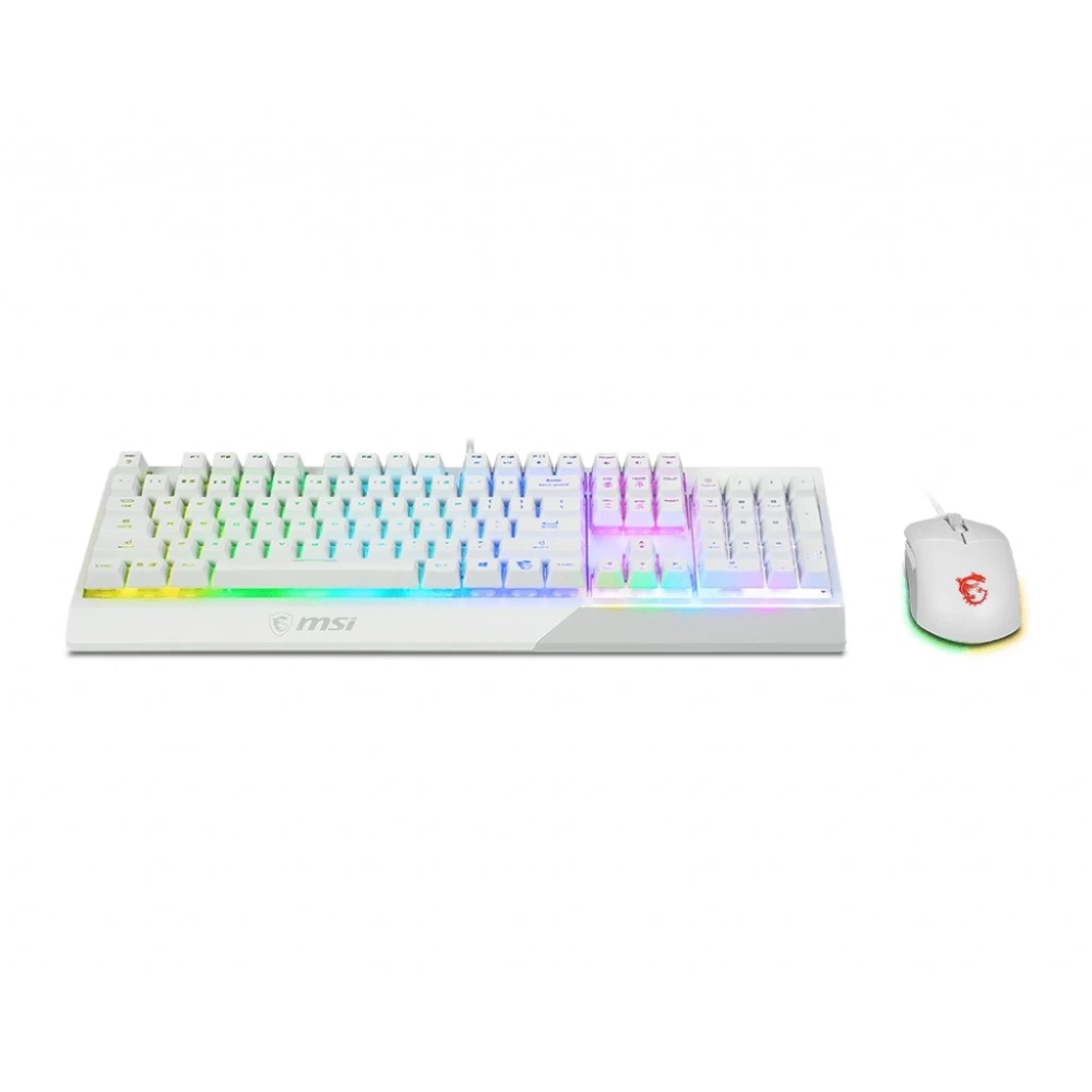 MSI GG VIGOR GK30 COMBO WHITE TR GK30 OYUNCU KLAVYESI BEYAZ VE CLUTCH GM11 OYUNCU FARESI BEYAZ