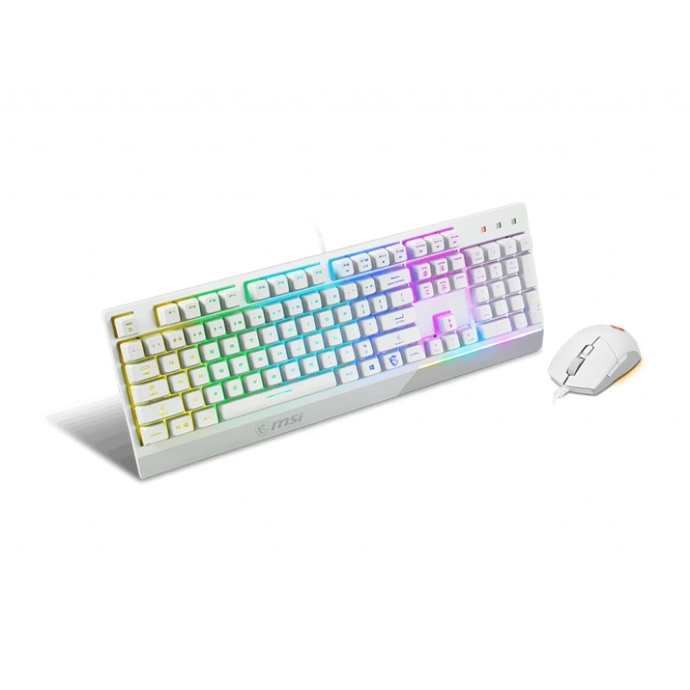 MSI GG VIGOR GK30 COMBO WHITE TR GK30 OYUNCU KLAVYESI BEYAZ VE CLUTCH GM11 OYUNCU FARESI BEYAZ