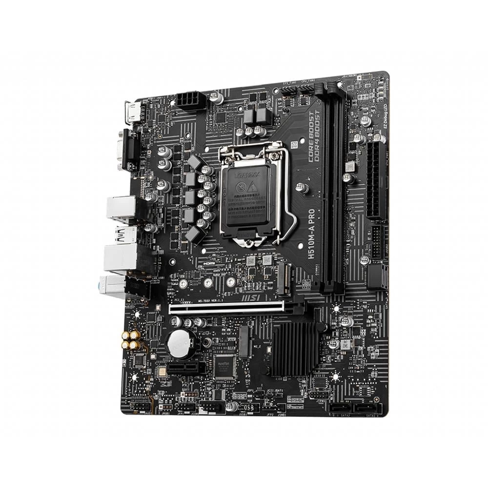 MSI H510M-A PRO SOKET 1200 DDR4 3200 PCI-E GEN 4 M.2 USB3.2 1X 1G LAN MATX