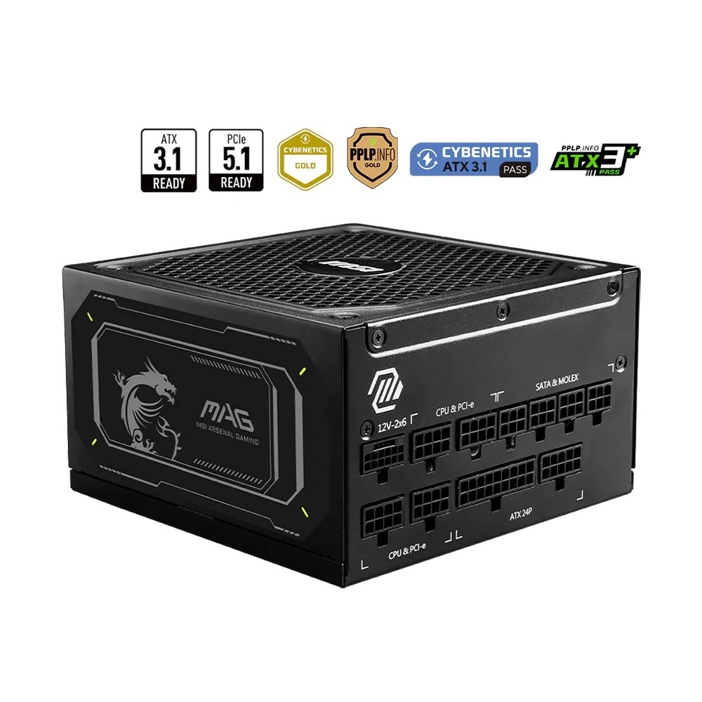 MSI MAG A1000GL PCIE5 II 1000W 80+ GOLD SİYAH FULL MODULER GÜÇ KAYNAĞI