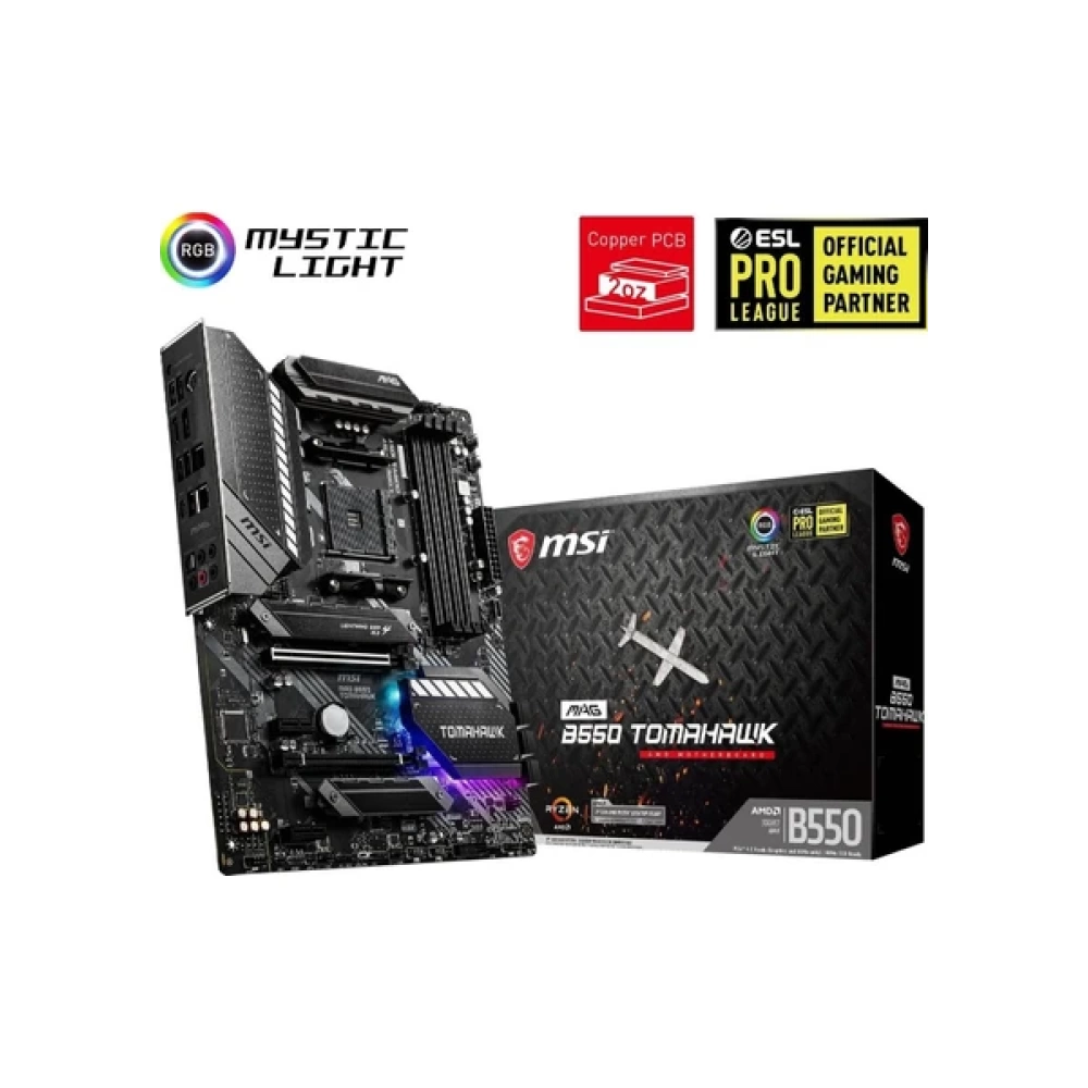 MSI MAG B550 TOMAHAWK MAX WIFI AM4 DDR4 5100(OC) HDMI DP M.2 USB3.2 AMD WIFI 6E RGB ATX
