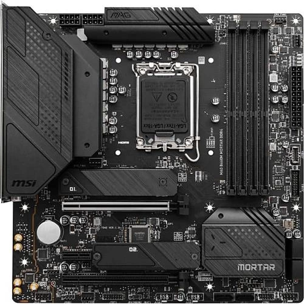 MSI MAG B660M MORTAR DDR4 SOKET 1700 DDR4 4800 (OC) HDMIDP PCI-E GEN 4 M.2 USB3.2 1X 2.5G LAN MATX