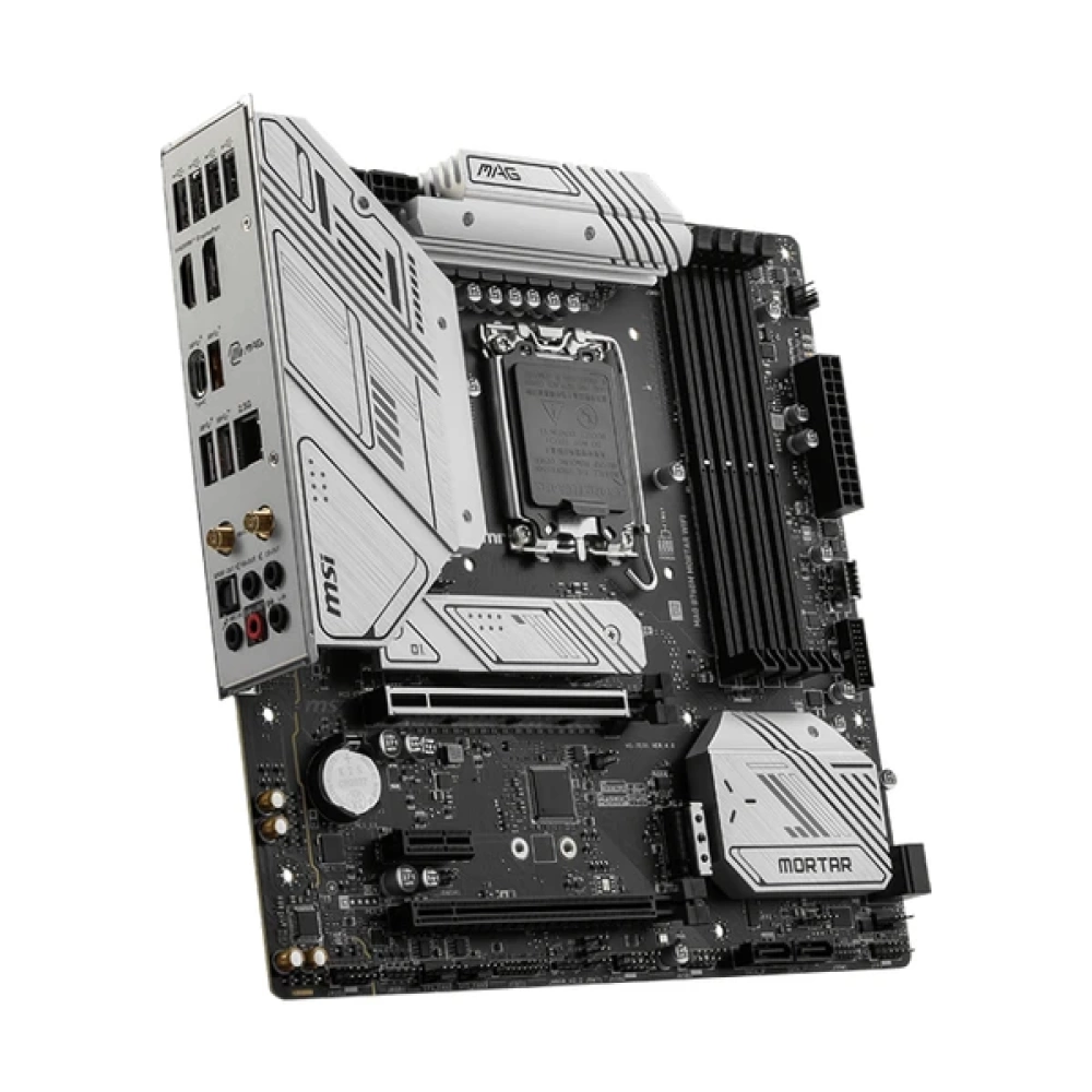 MSI MAG B760M MORTAR WIFI SOKET 1700 DDR5 7000(OC) PCI-E GEN5 M.2 USB3.2 HDMIDP 1X 2.5G LAN WI-FI 6E MATX