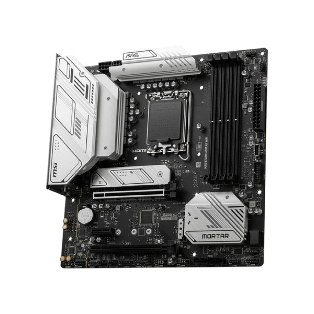 MSI MAG B760M MORTAR WIFI SOKET 1700 DDR5 7000(OC) PCI-E GEN5 M.2 USB3.2 HDMIDP 1X 2.5G LAN WI-FI 6E MATX