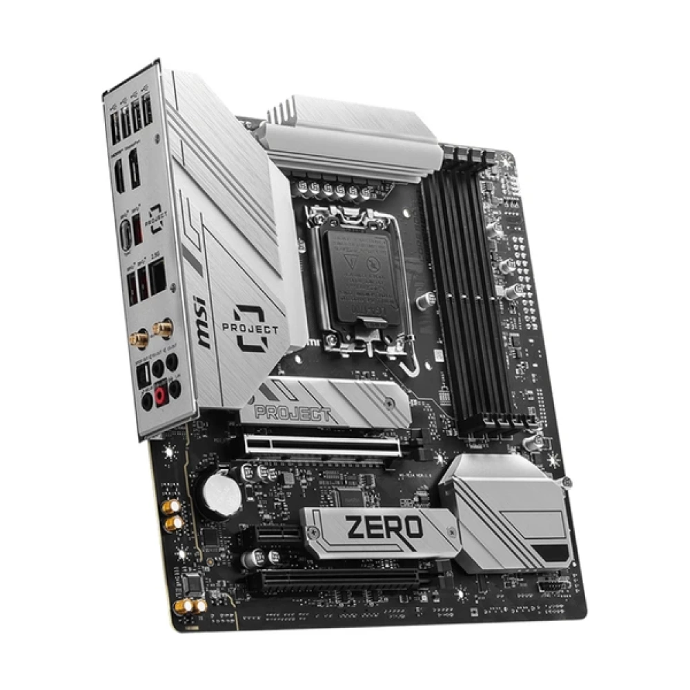 MSI MB B760M PROJECT ZERO SOKET 1700 DDR5 7800(OC) PCI-E ,M.2 USB3.2 HDMI,DP 1x 2.5G LAN WI-FI 6E Matx