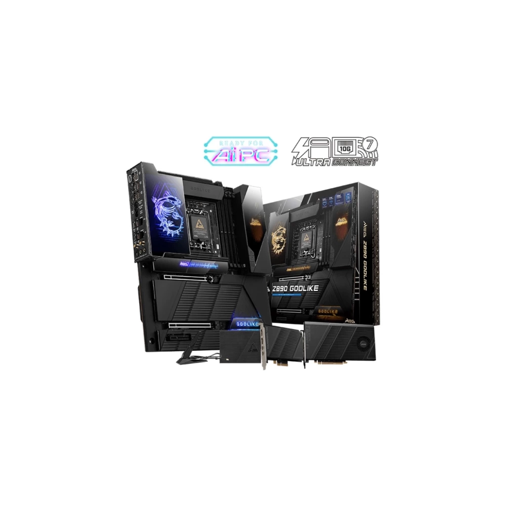 MSI MB MEG Z890 GODLIKE SOKET 1851 DDR5 9200MHZ(OC) USB 20Gbps 8xM.2  2xTB4  1 x 10GB  1x 5GB LAN WIFI7  ATX