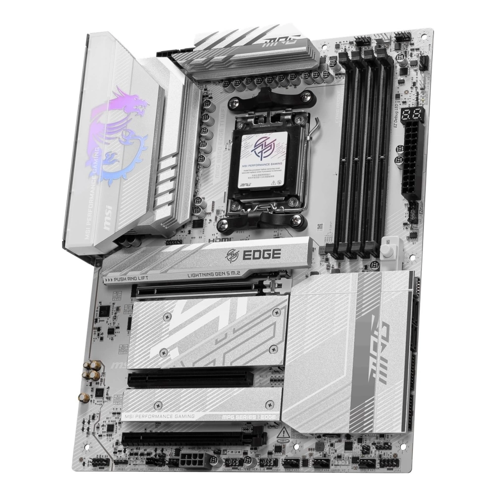 MSI MB MPG B850 EDGE TI WIFI AM5 DDR5 8400MHZ(OC) HDMI 4x M.2 USB 10Gbs 5G LAN WI-FI 7 ATX