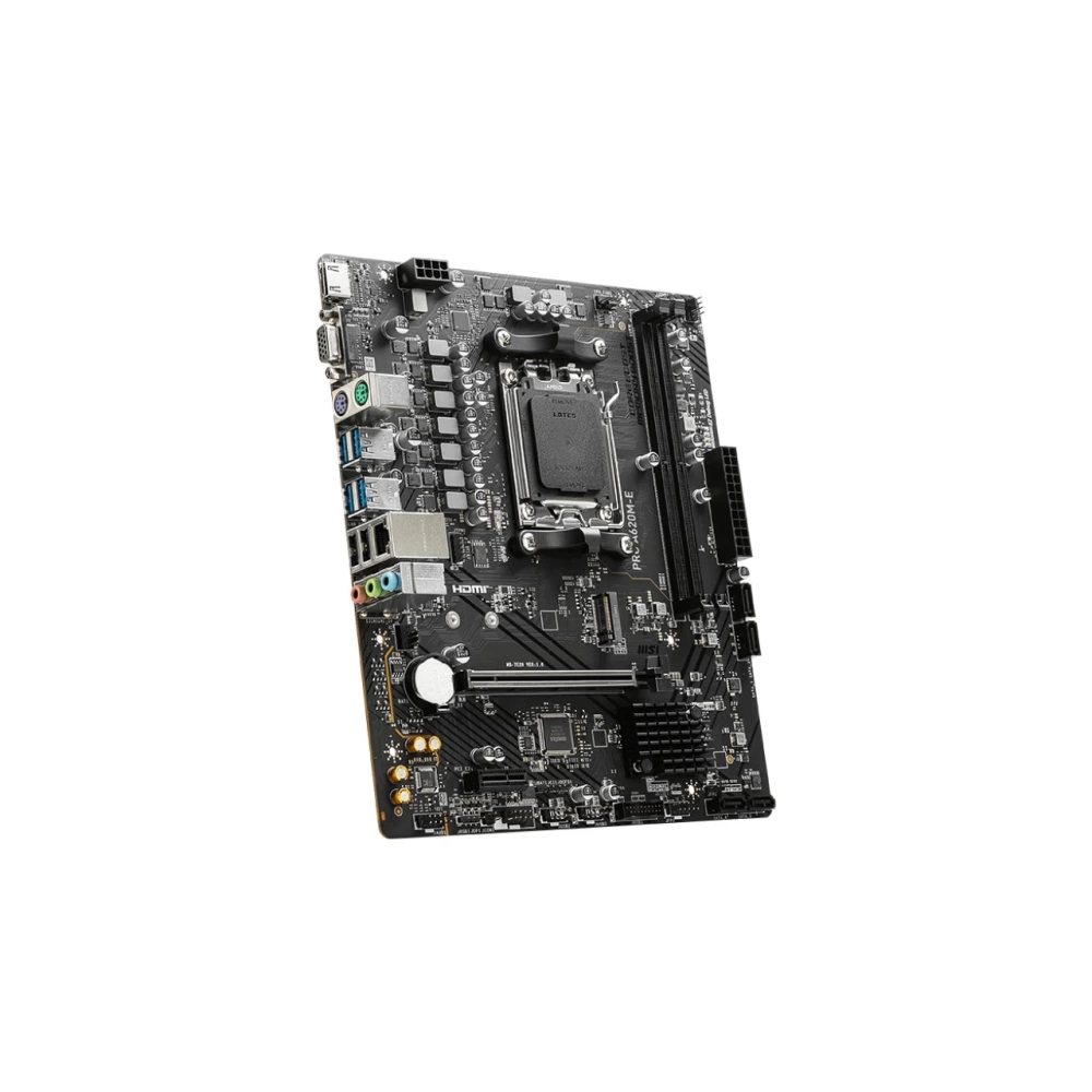 MSI MB PRO A620M-E AM5 DDR5 6000MHZ(OC) HDMI VGA 1X M.2 USB3.2 GIGABIT LAN MATX