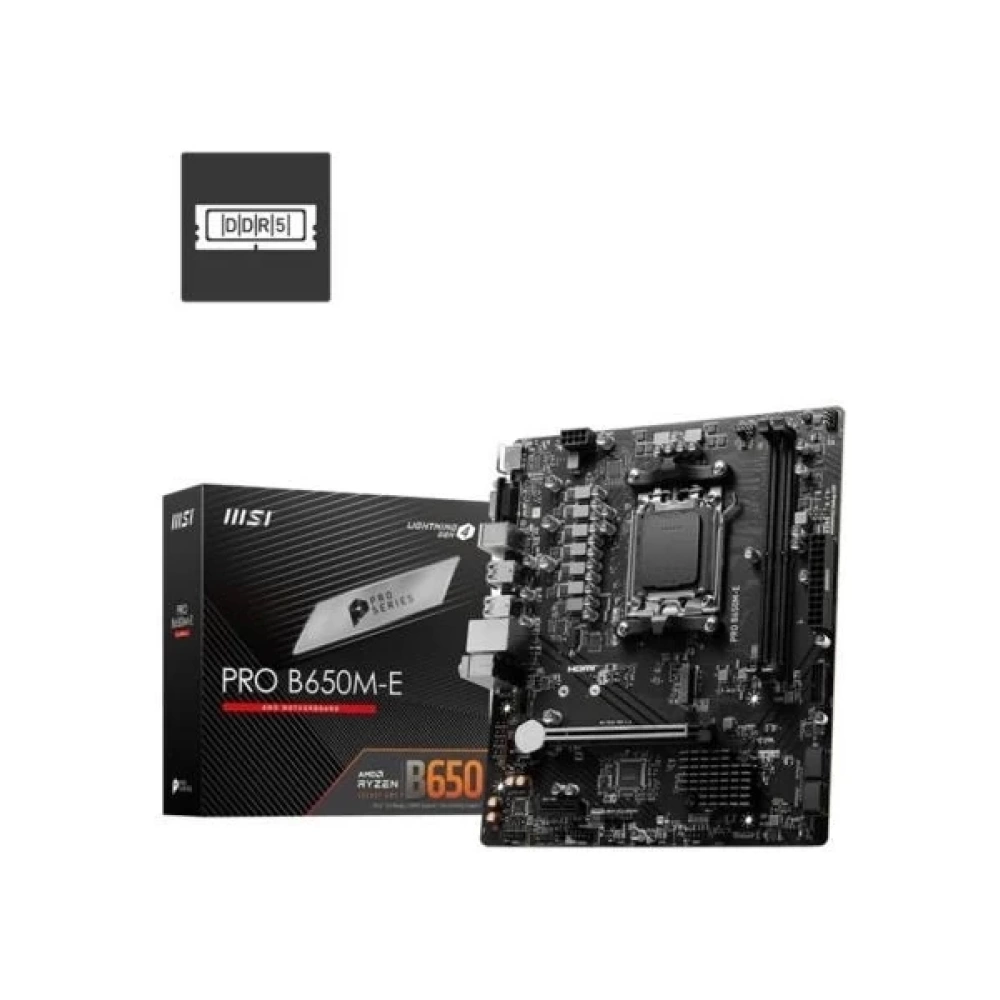 MSI MB PRO B650M-E AM5 DDR5 6800MHZ(OC) HDMI VGA M.2 USB3.2 2.5G LAN mATX