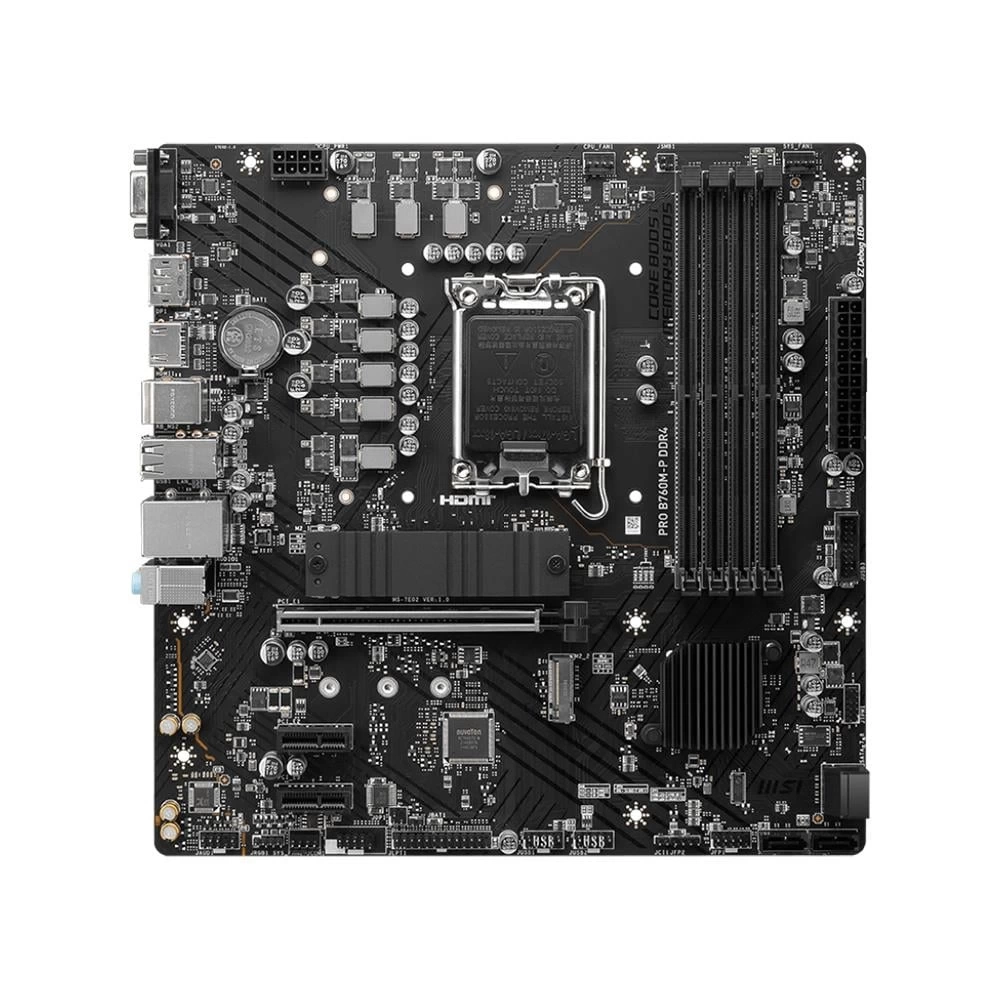 MSI MB PRO B760M-B DDR4 SOKET 1700 DDR4 4800(OC) PCI-E ,M.2 USB3.2 HDMI, 1x 2,5G LAN mATX