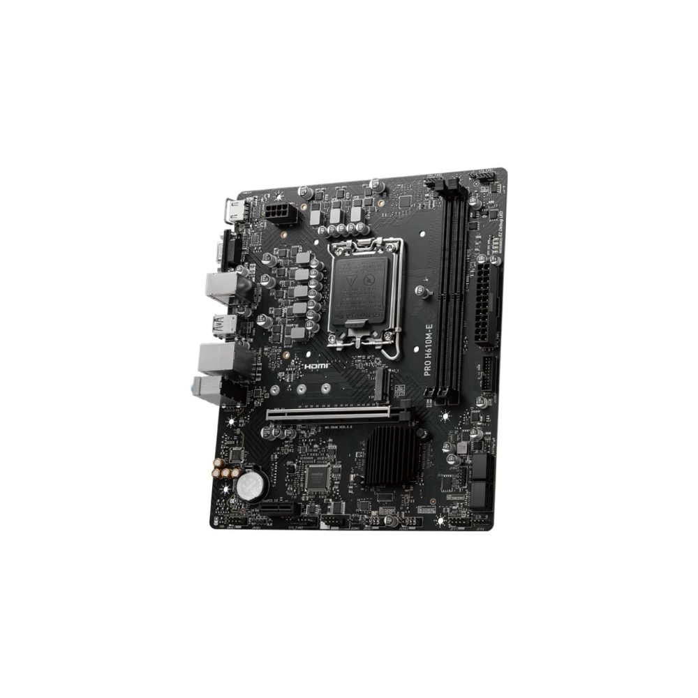 Msı Mb Pro H610M-E Soket 1700 Ddr5 5600Mhz(Oc) Hdmı Vga M.2 Usb3.2 1X 1G Lan Matx