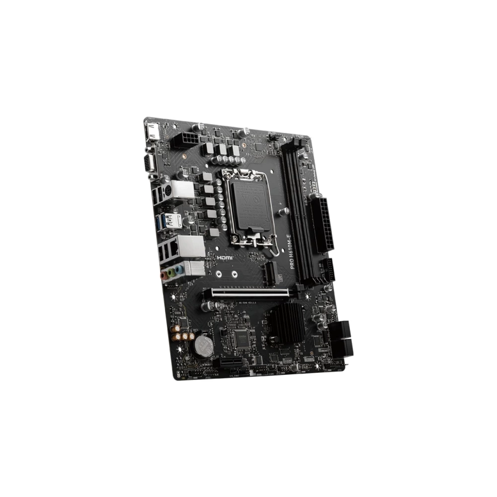 Msı Mb Pro H610M-E Soket 1700 Ddr5 5600Mhz(Oc) Hdmı Vga M.2 Usb3.2 1X 1G Lan Matx