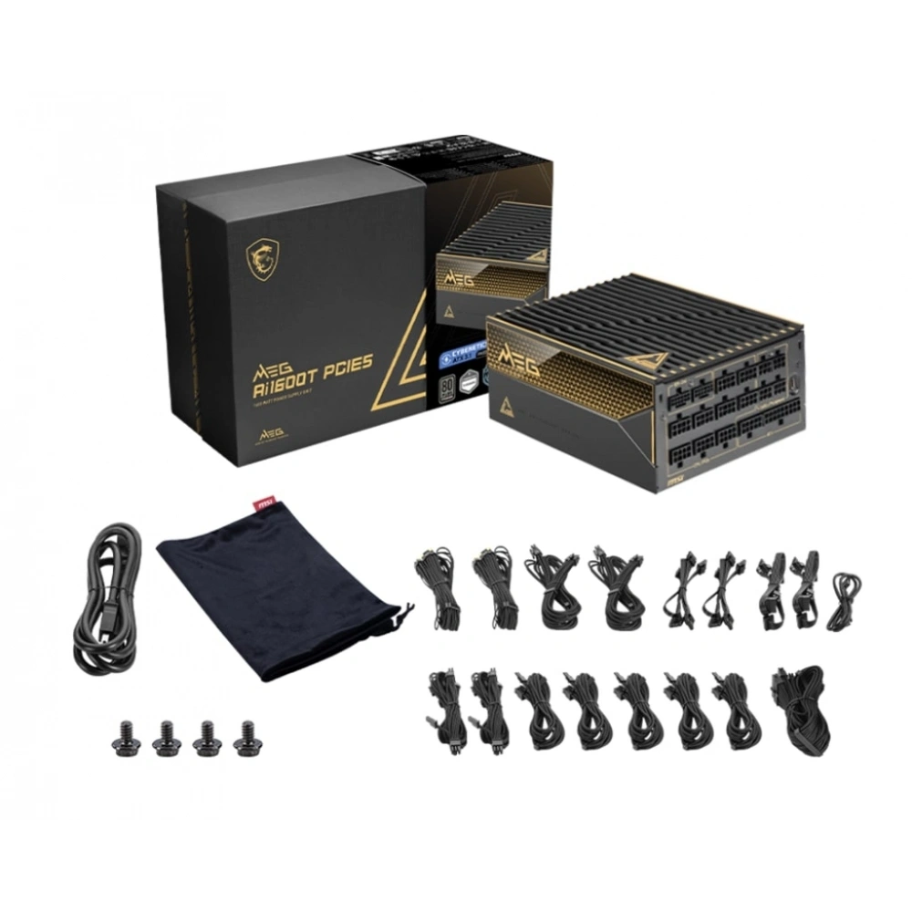 MSI MEG AI1600T PCIE5 1600W80+ TITANIUM FULMODULAR