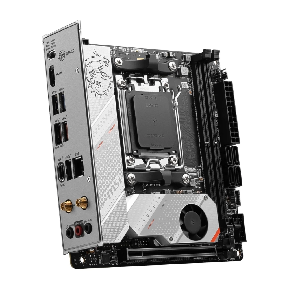 MSI MPG B650I EDGE WIFI AM5 DDR5 7200MHZ(OC) HDMI M.2 USB3.2 2.5G LAN WIFI 6E MİNİ-ITX