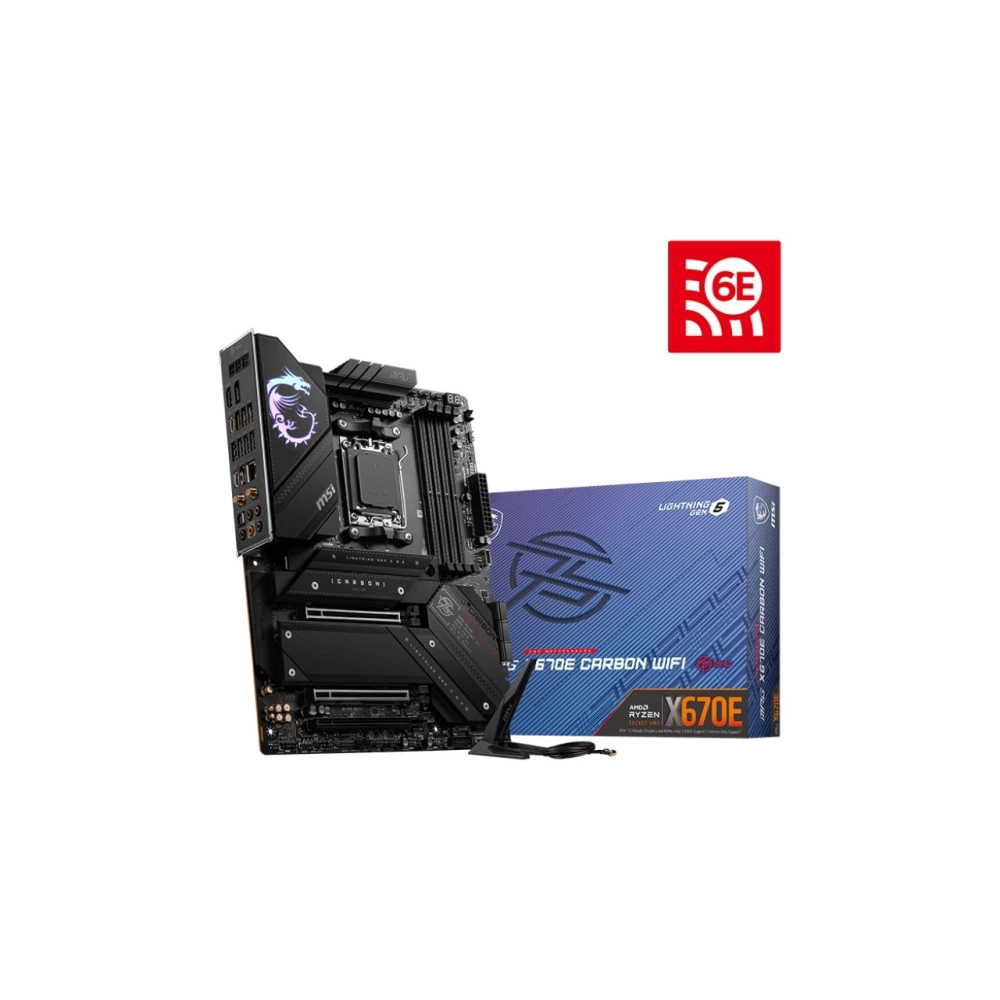 MSI MPG X670E CARBON WIFI DDR5 6600+(OC)MHz HDMI DP AM5