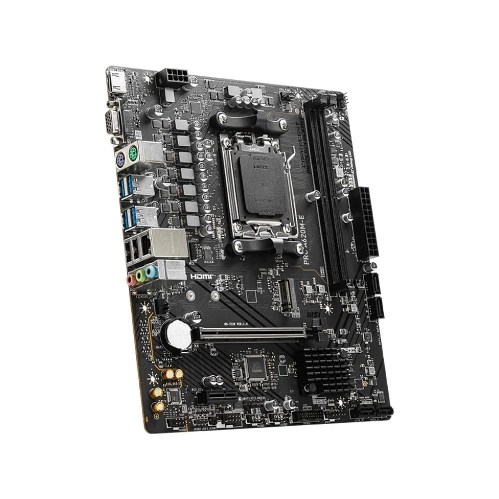MSI PRO A620M-E AM5 DDR5 6800MHZ(OC) HDMI VGA M.2 USB3.2 MATX