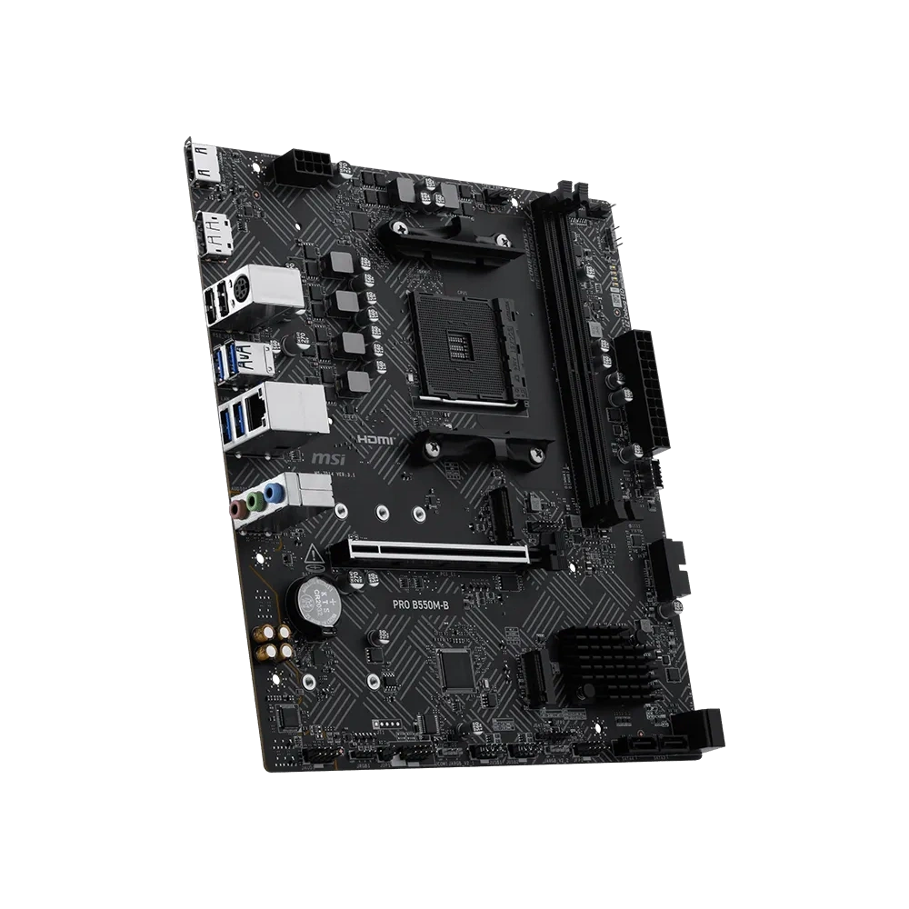 MSI PRO B550M-B AM4 DDR4 4600(OC) HDMI DP 2x M.2 USB 5Gbps mATX