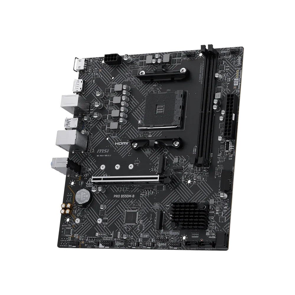 MSI PRO B550M-B AM4 DDR4 4600(OC) HDMI DP 2x M.2 USB 5Gbps mATX
