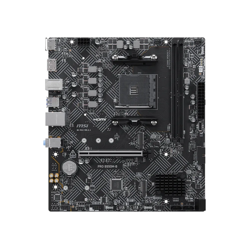 MSI PRO B550M-B AM4 DDR4 4600(OC) HDMI DP 2x M.2 USB 5Gbps mATX