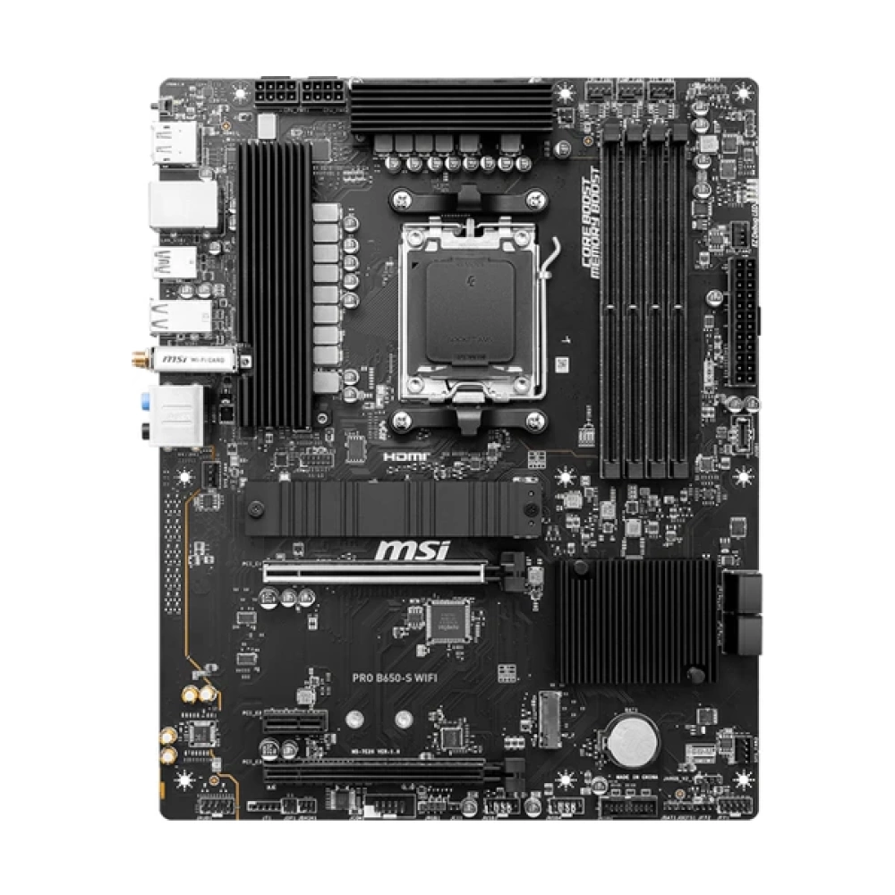 MSI PRO B650-S WIFI AM5 DDR5 7200MHZ(OC) HDMI DP M.2 USB3.2 2.5G LAN WI-FI 6E ATX