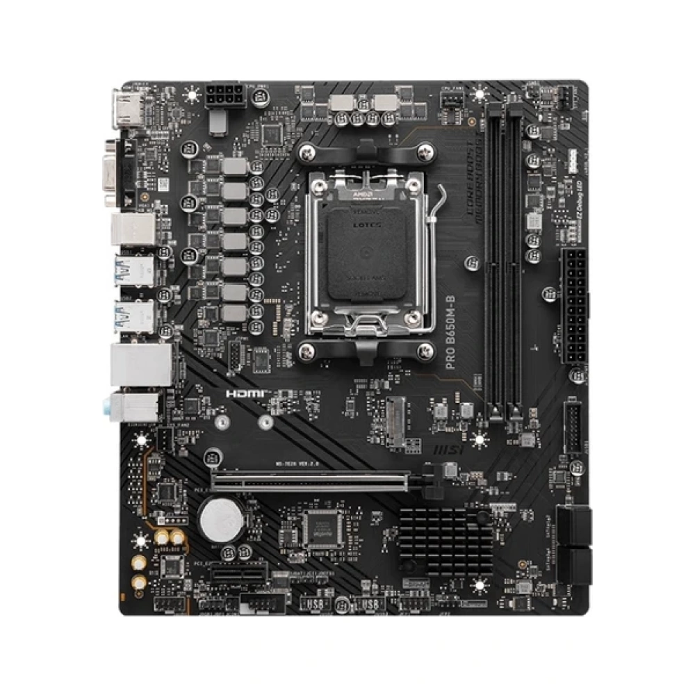 MSI PRO B650M-B AM5 DDR5 6800MHZ(OC) HDMI VGA M.2 USB3.2 2.5G LAN MATX
