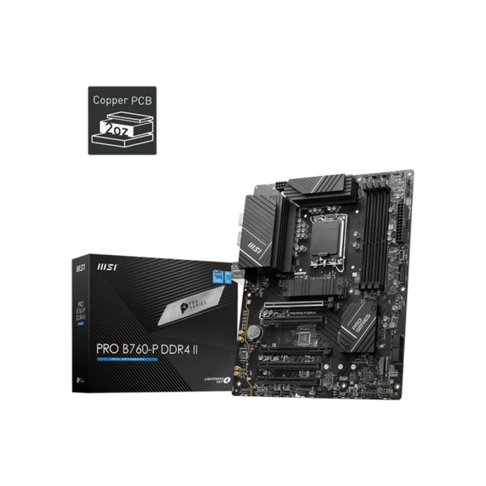 MSI PRO B760-P WIFI DDR4 SOKET 1700 DDR4 5333(OC) PCI-E M.2 USB3.2 HDMIDP 1X 2.5G LAN WI-FI 6E ATX