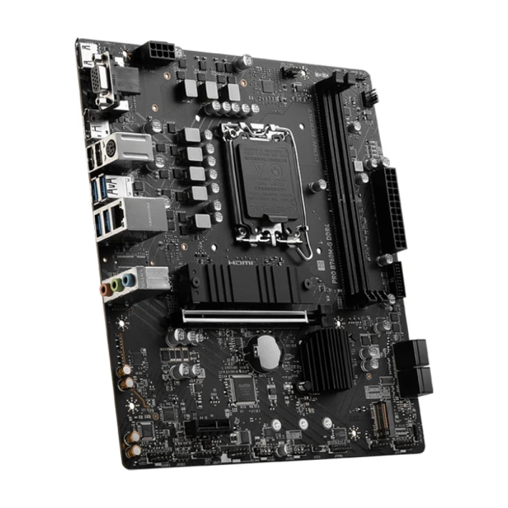 MSI PRO B760M-G DDR4 SOKET 1700 DDR4 4800(OC) PCI-E M.2 USB3.2 HDMIDPVGA 1X 2.5G LAN MATX