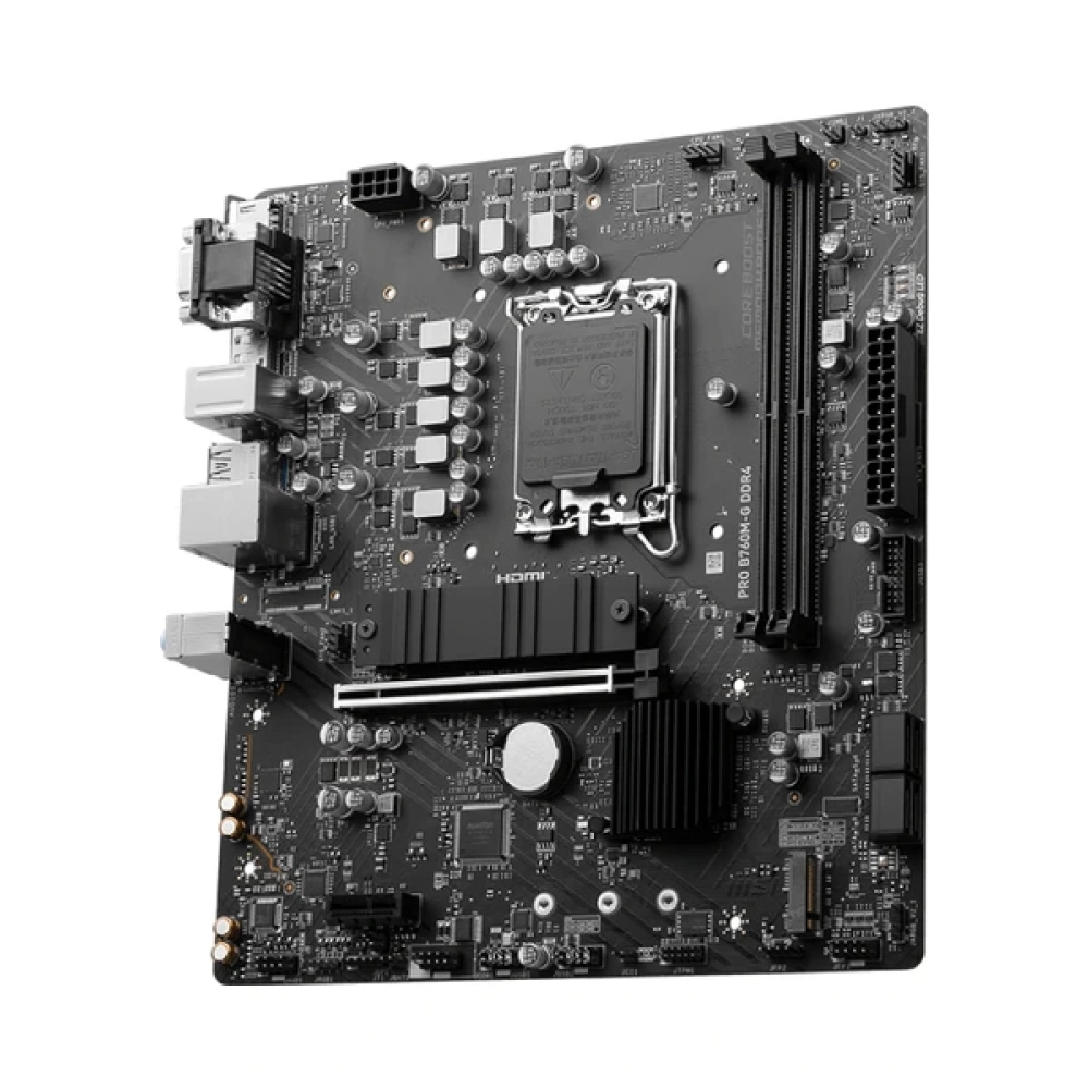 MSI PRO B760M-G DDR4 SOKET 1700 DDR4 4800(OC) PCI-E M.2 USB3.2 HDMIDPVGA 1X 2.5G LAN MATX
